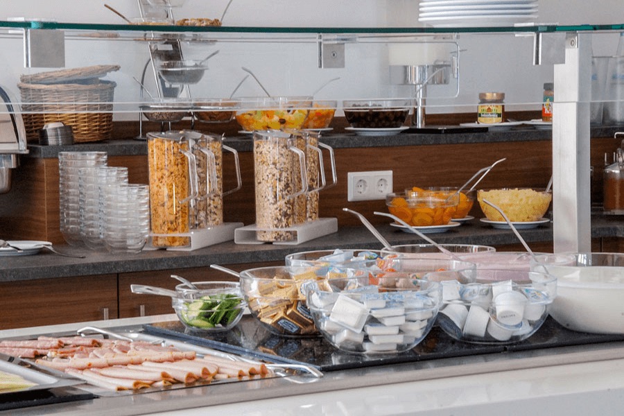 Frische Auswahl am Frühstücksbuffet